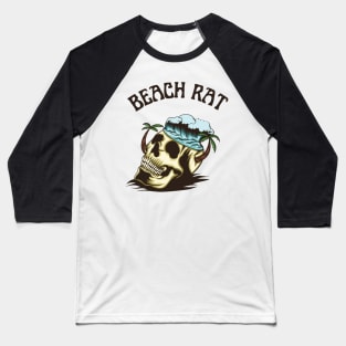 beach rat skull design Baseball T-Shirt